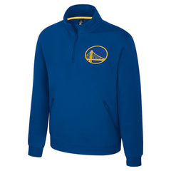 Golden State Warriors Stadium Essentials Unisex Varsity Trainer Quarter-Zip Pullover Royal - NBA