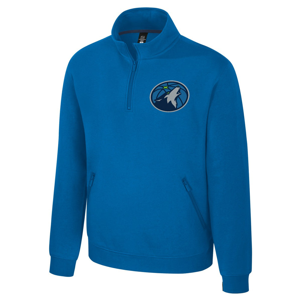 Minnesota Timberwolves Stadium Essentials Unisex Varsity Trainer Quarter-Zip Pullover Blue - NBA