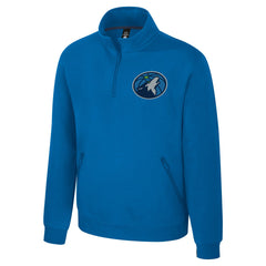Minnesota Timberwolves Stadium Essentials Unisex Varsity Trainer Quarter-Zip Pullover Blue - NBA