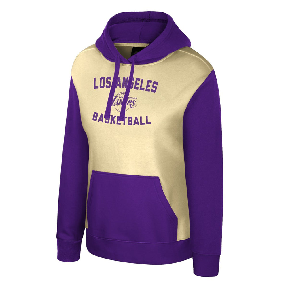 Los Angeles Lakers Stadium Essentials Women's Rafters Road Trip Hoodie Cream - NBA