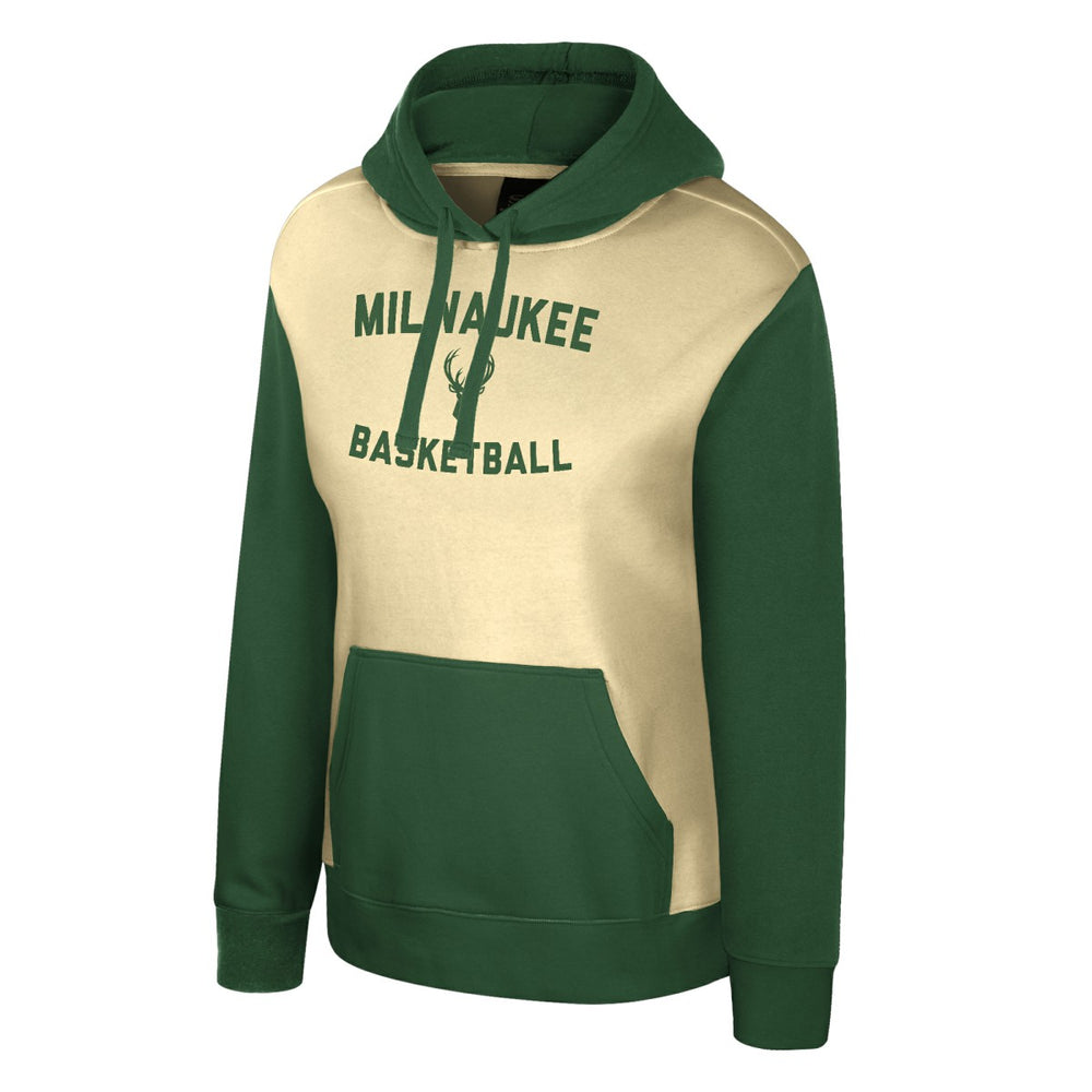 Milwaukee Bucks Stadium Essentials Women's Rafters Road Trip Hoodie Cream - NBA