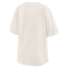 New York Knicks WEAR by Erin Andrews Women's Ball Boyfriend T-Shirt Cream - NBA