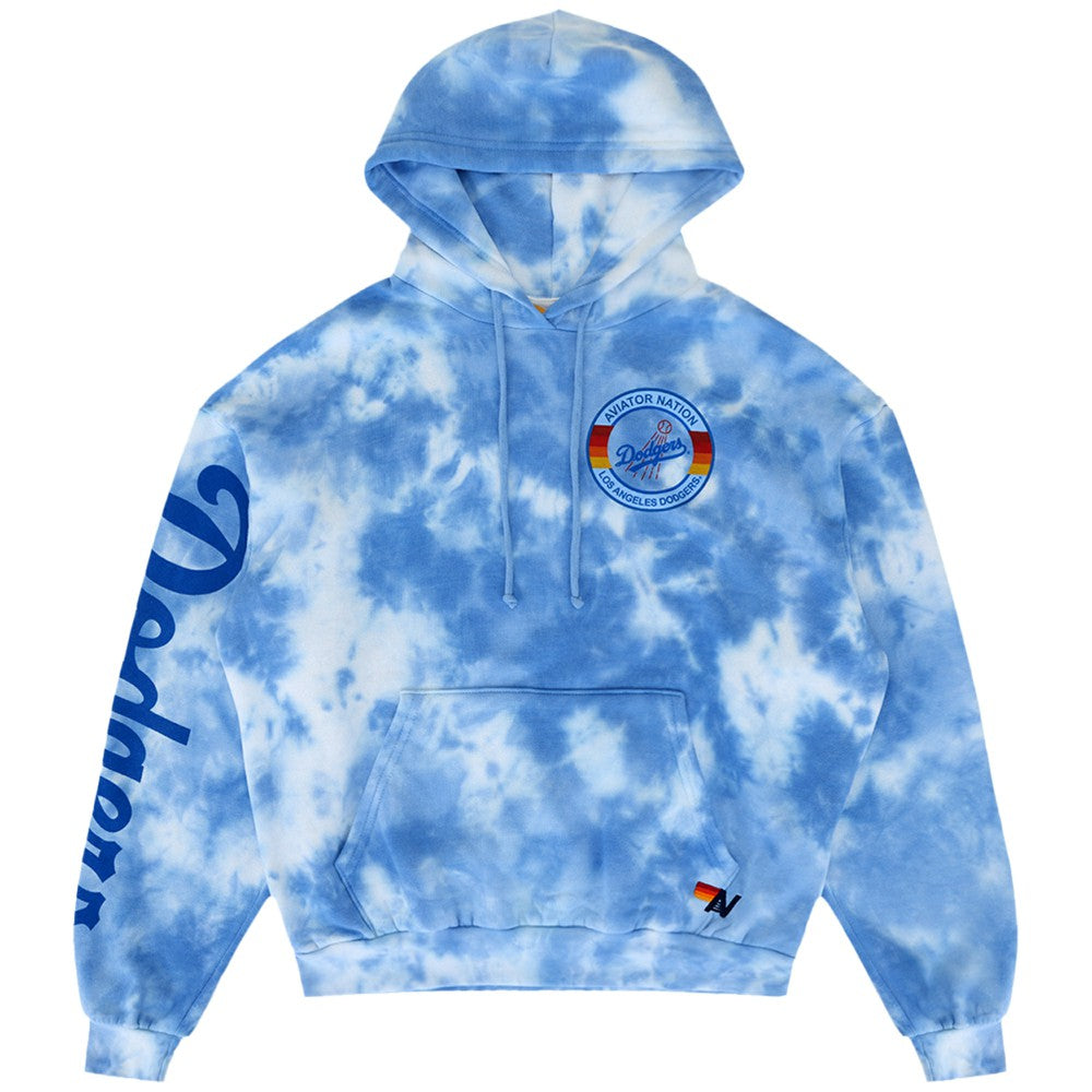 Los Angeles Dodgers Aviator Nation x MLB Unisex Tie-Dye Tri-Blend Hoodie - MLB
