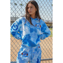 Los Angeles Dodgers Aviator Nation x MLB Unisex Tie-Dye Tri-Blend Hoodie - MLB