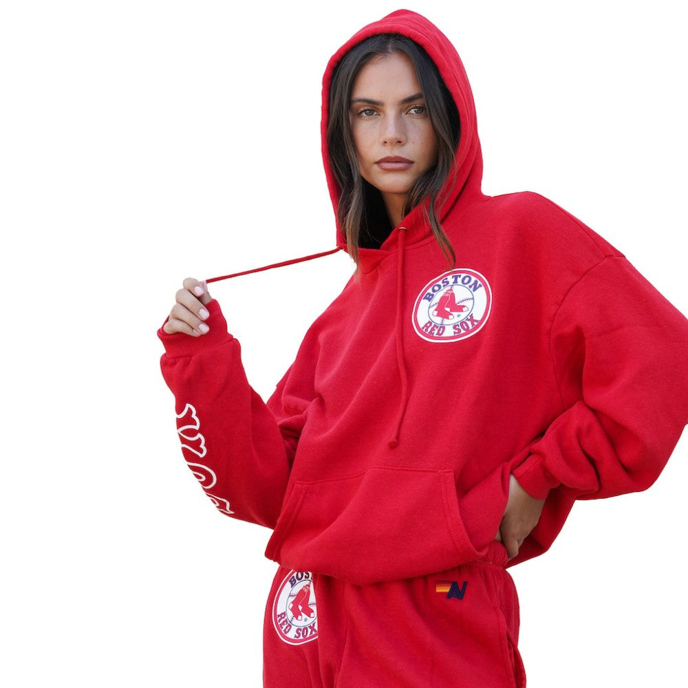 Boston Red Sox Aviator Nation x MLB Unisex Tri-Blend Pullover Hoodie - MLB