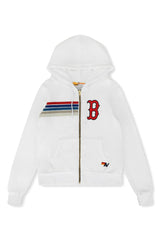 Boston Red Sox Aviator Nation x MLB Unisex Five-Stripe Tri-Blend Full-Zip Hoodie - MLB