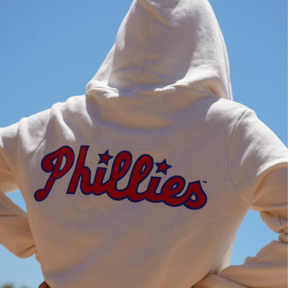 Philadelphia Phillies Aviator Nation x MLB Unisex Five-Stripe Tri-Blend Full-Zip Hoodie - MLB