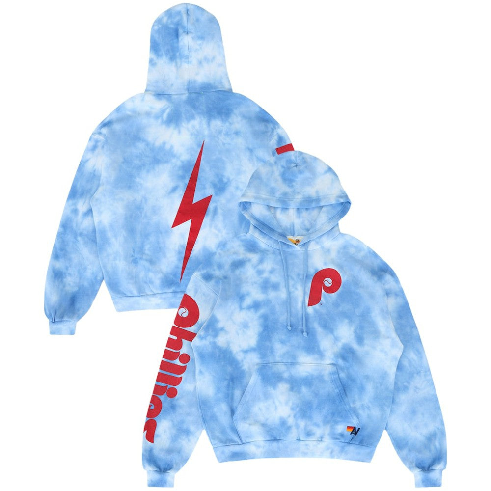 Philadelphia Phillies Aviator Nation x MLB Unisex Tie-Dye Tri-Blend Pullover Hoodie - MLB