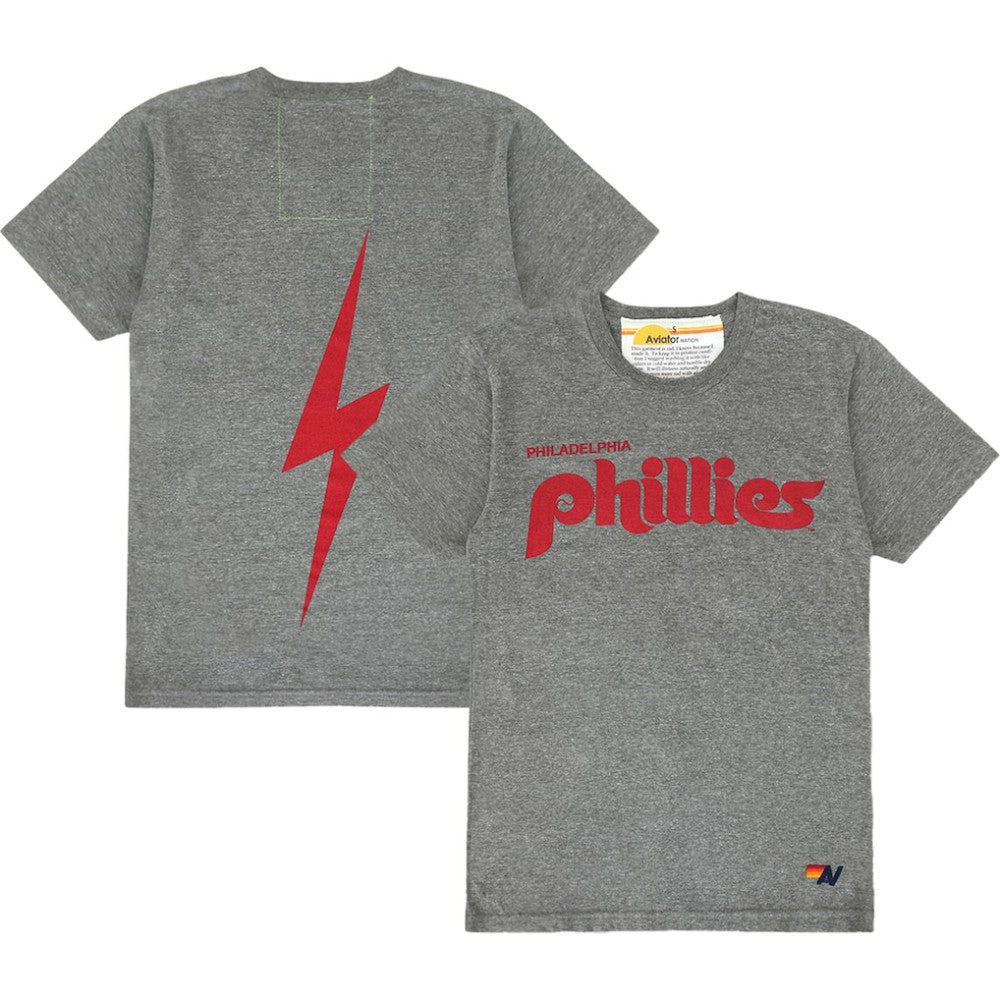 Philadelphia Phillies Aviator Nation x MLB Unisex Bolt Tri-Blend T-Shirt - MLB