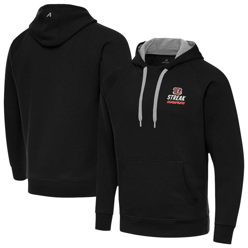 Cincinnati Bengals Antigua Streak Victory Pullover Hoodie Black | NFL
