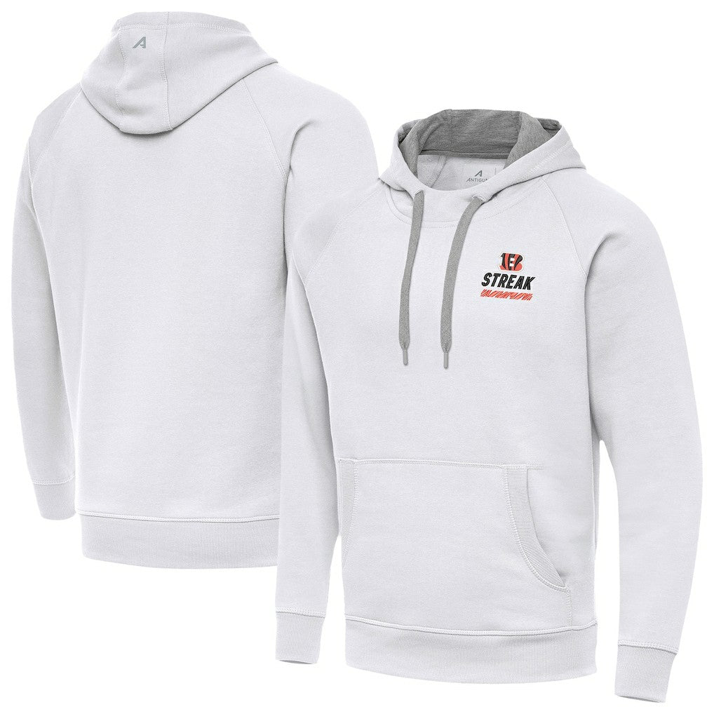 Cincinnati Bengals Antigua Streak Victory Pullover Hoodie White | NFL