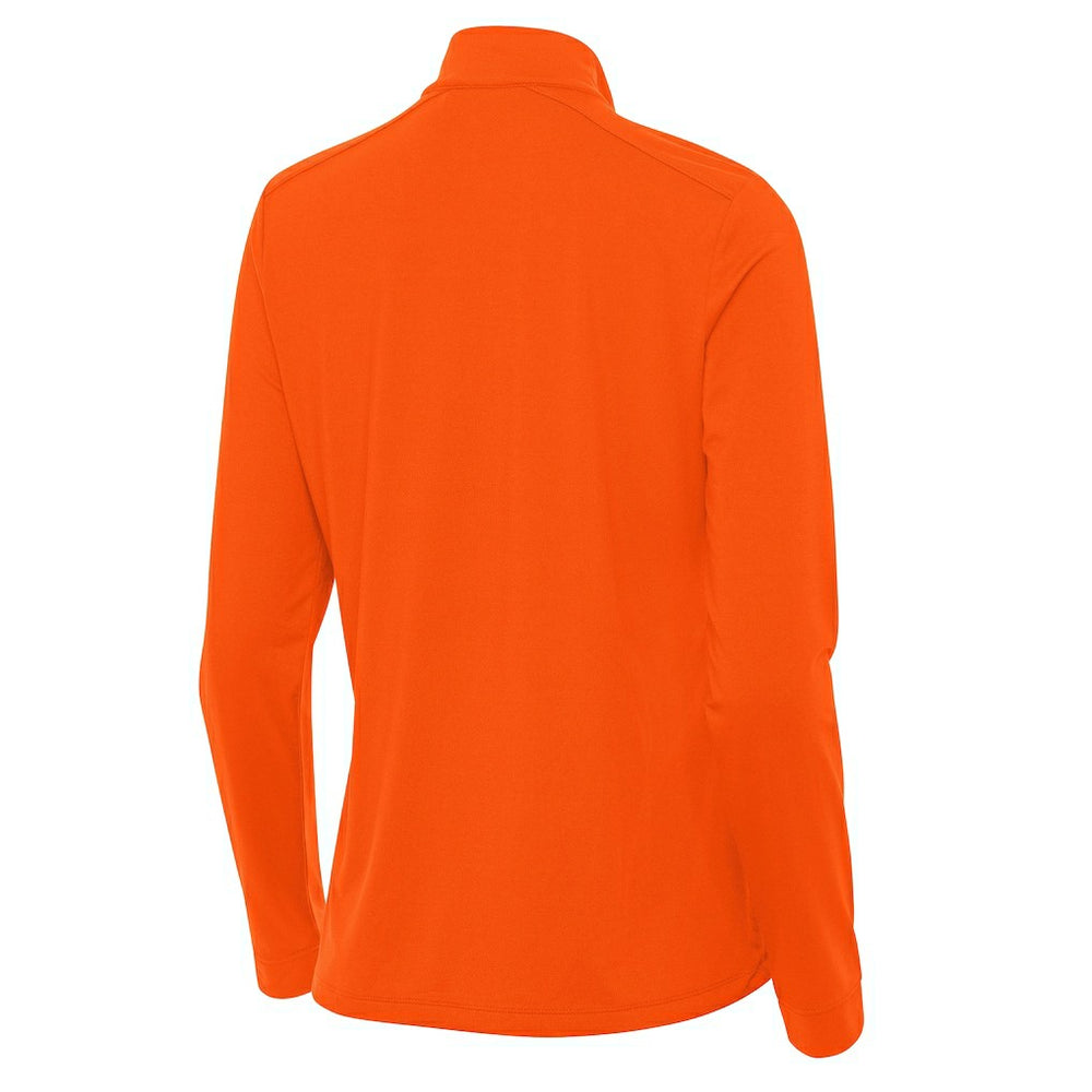 Cincinnati Bengals Antigua Women's Streak Intent Quarter-Zip Sweatshirt Orange | NFL
