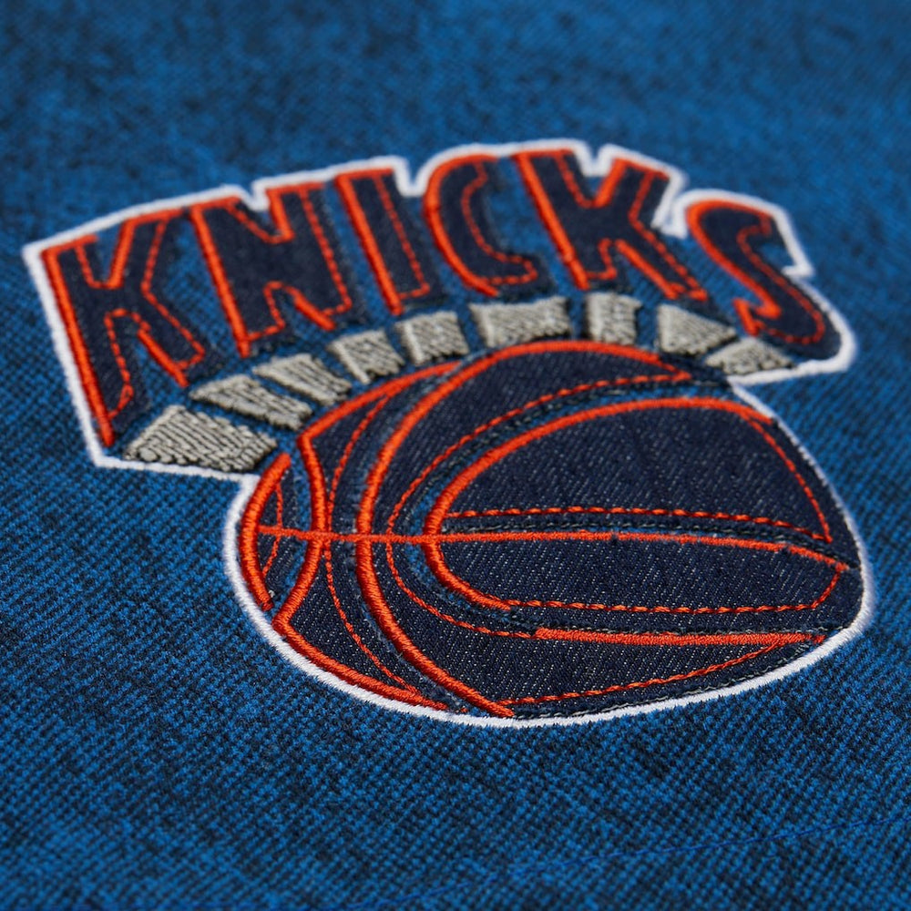 New York Knicks x Purple Brand Button-Up Shooting Shirt Navy - NBA