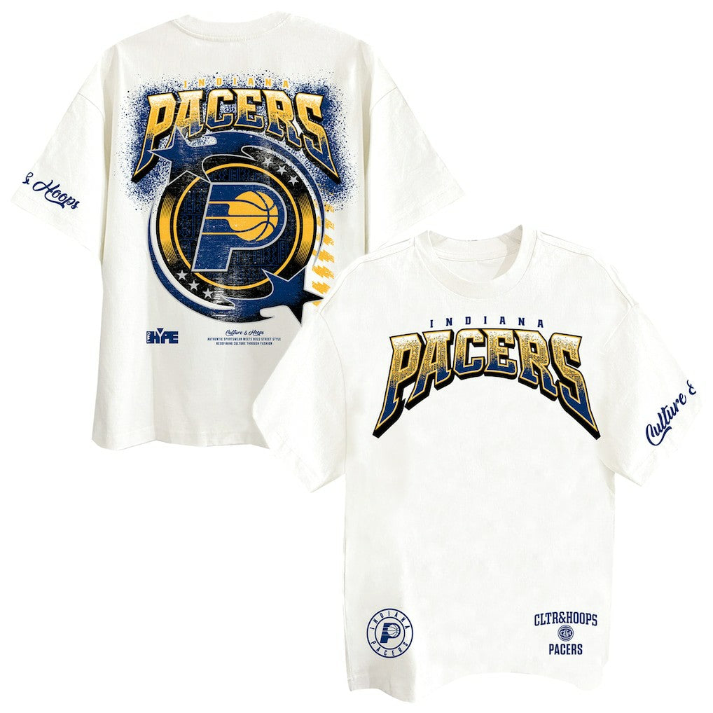 Indiana Pacers Two Hype Drip & Dime Collection Premium T-Shirt Off White - NBA