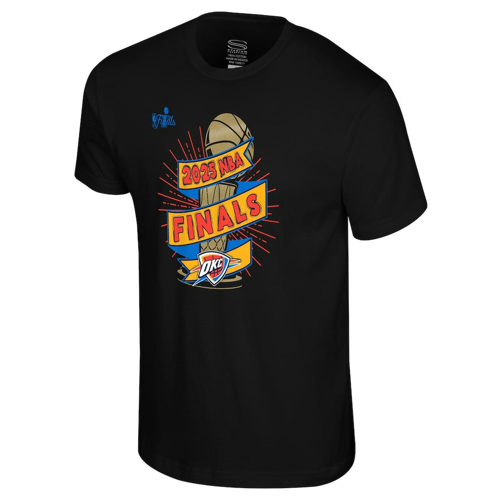 Oklahoma City Thunder Stadium Essentials Unisex 2025 NBA Finals Clutch T-Shirt Black - NBA
