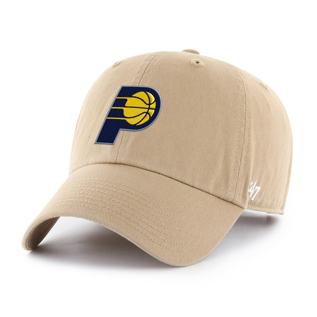 Indiana Pacers '47 Primary Logo Clean Up Adjustable Hat Khaki - NBA