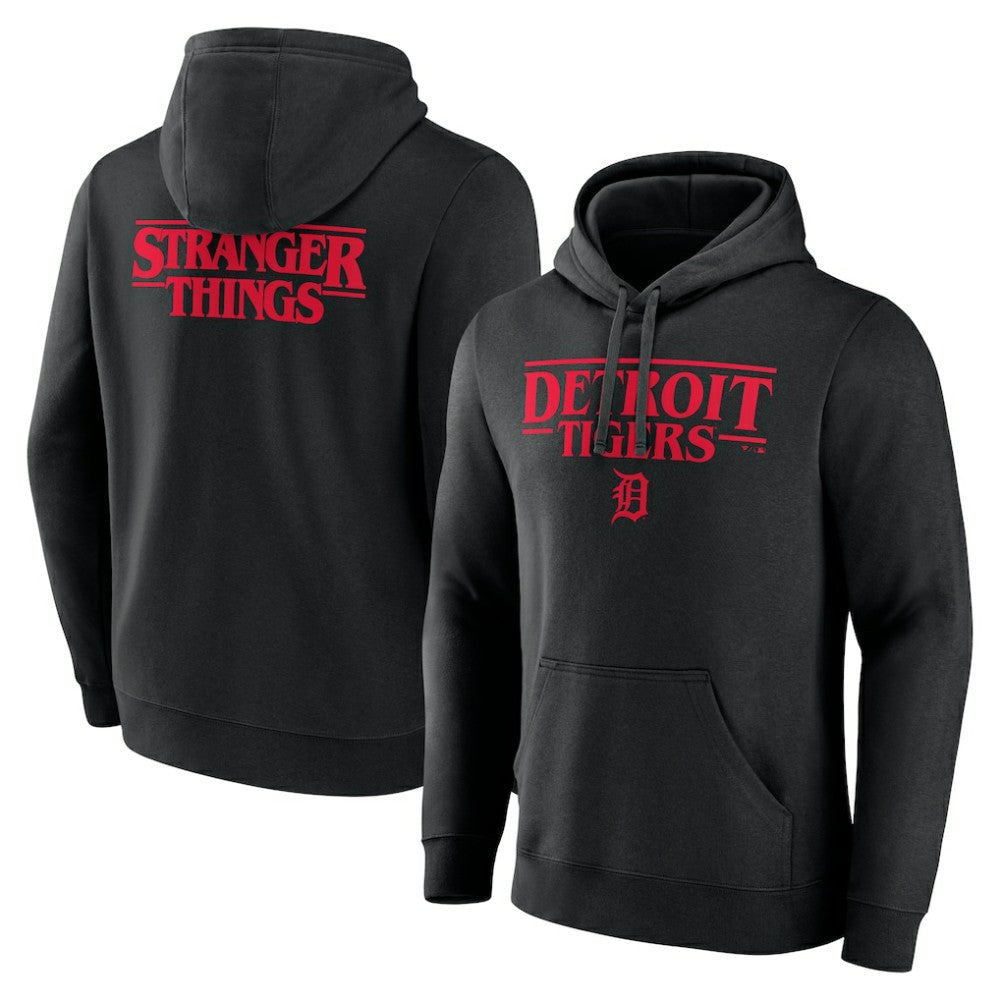 Detroit Tigers Stranger Things Logo Lockup Pullover Hoodie - MLB