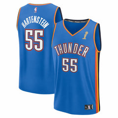 Isaiah Hartenstein Oklahoma City Thunder 2025 NBA Finals Champions Fast Break Replica Player Jersey Blue Icon Edition - NBA