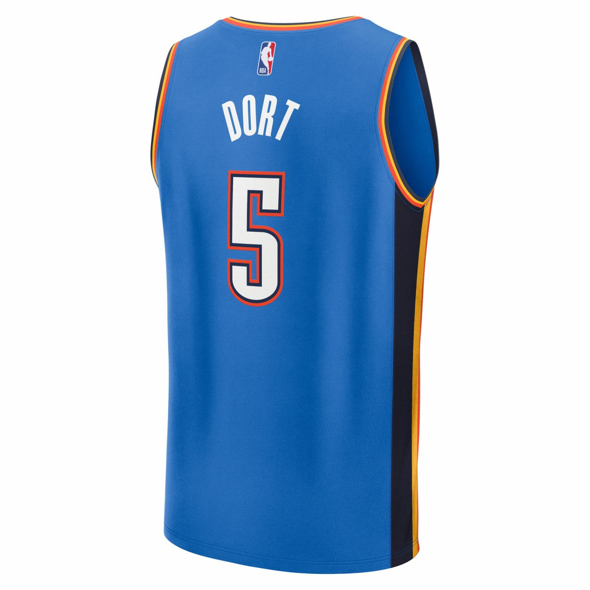 Luguentz Dort Oklahoma City Thunder 2025 NBA Finals Champions Fast Break Replica Player Jersey Blue Icon Edition - NBA
