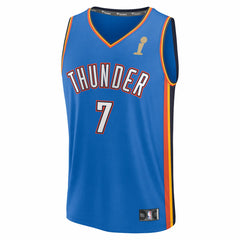 Chet Holmgren Oklahoma City Thunder 2025 NBA Finals Champions Fast Break Replica Player Jersey Blue Icon Edition - NBA