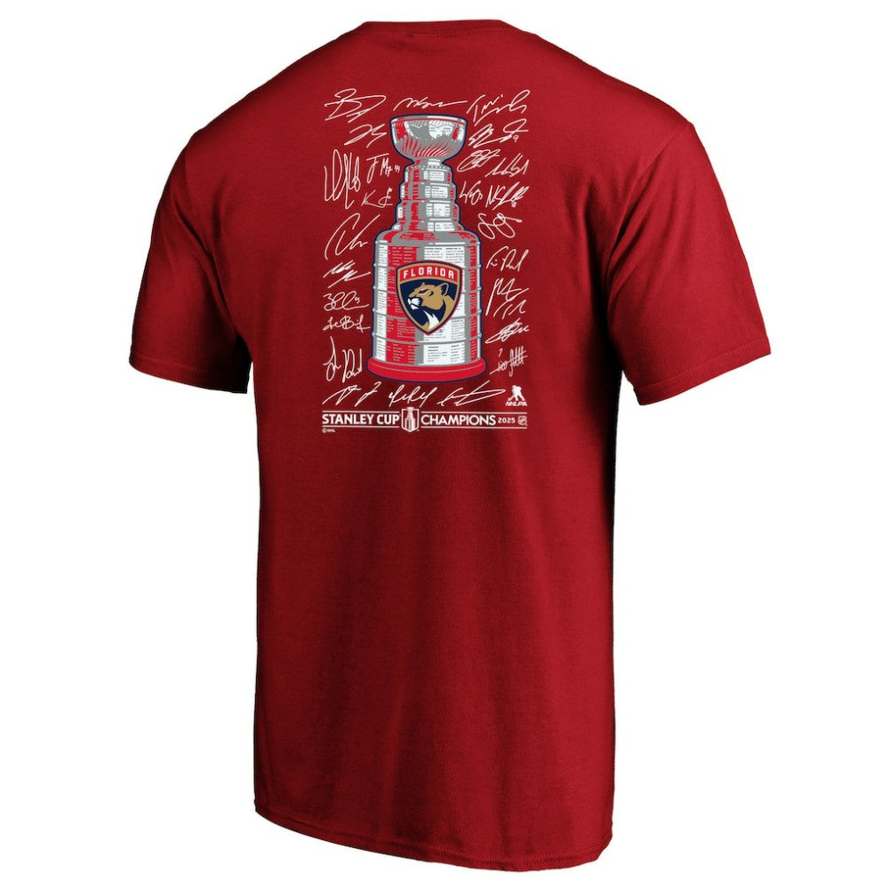 Florida Panthers Fanatics 2025 Stanley Cup Champions Big & Tall Roster T-Shirt - Red - NHL