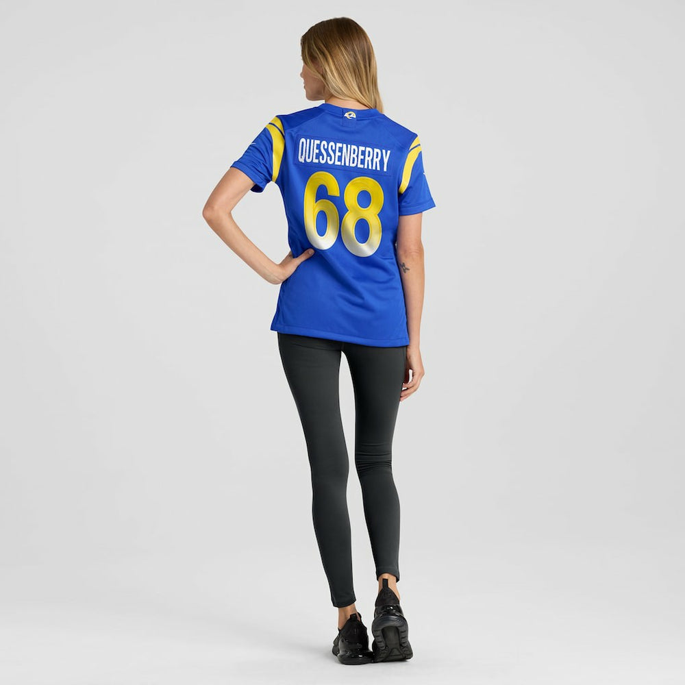 David Quessenberry Los Angeles Rams Women's Team Game Jersey Royal | Nike for Sale