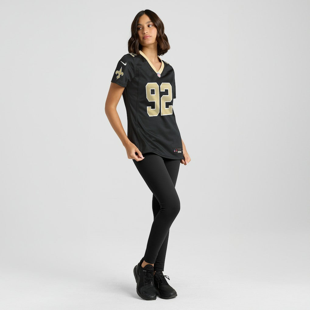 Davon Godchaux New Orleans Saints Women's Team Game Jersey Black | Nike for Sale