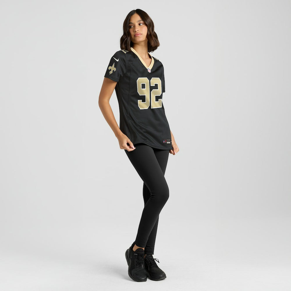 Davon Godchaux New Orleans Saints Women's Team Game Jersey Black | Nike for Sale
