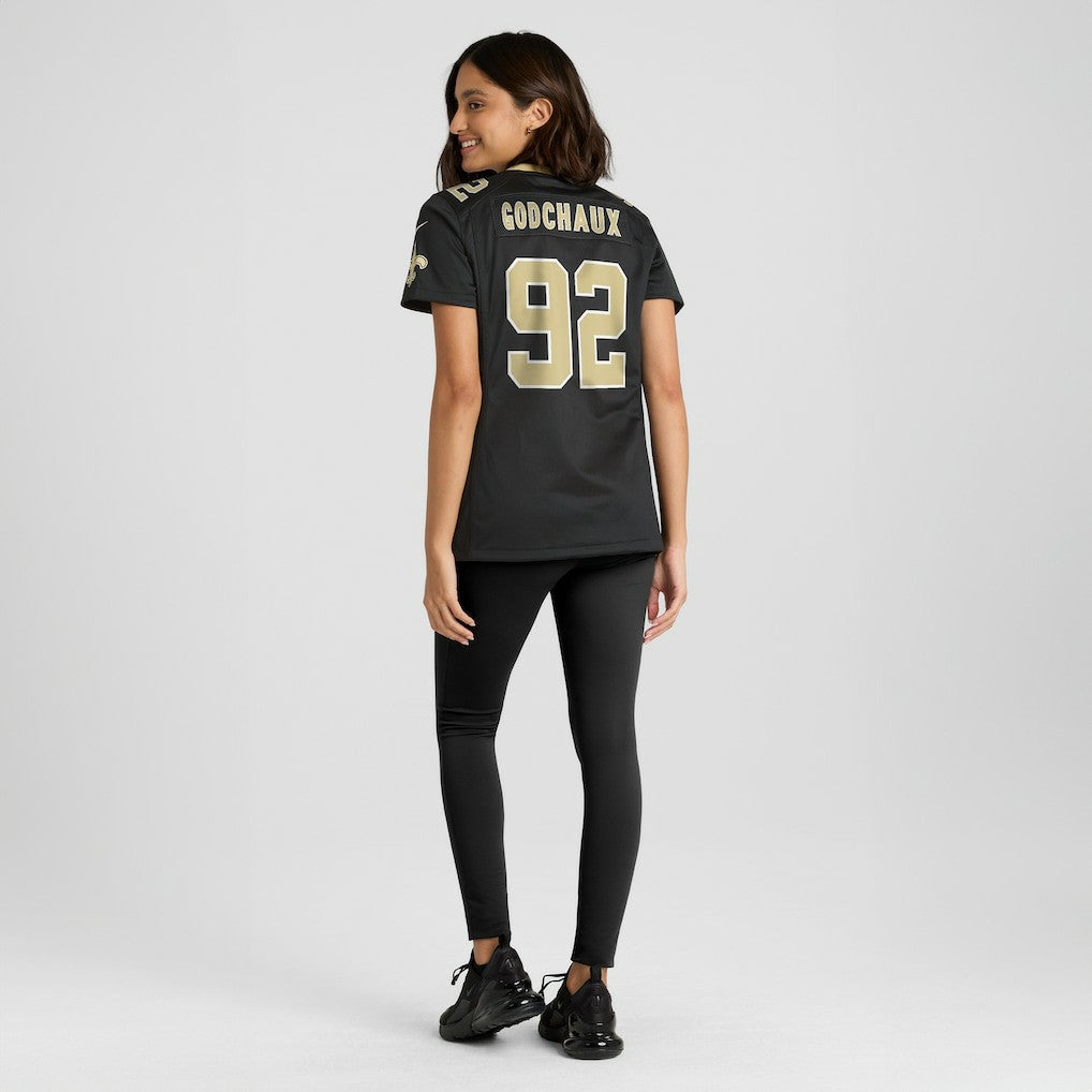 Davon Godchaux New Orleans Saints Women's Team Game Jersey Black | Nike for Sale