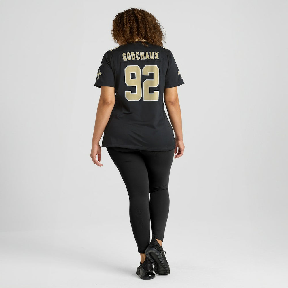 Davon Godchaux New Orleans Saints Women's Team Game Jersey Black | Nike for Sale