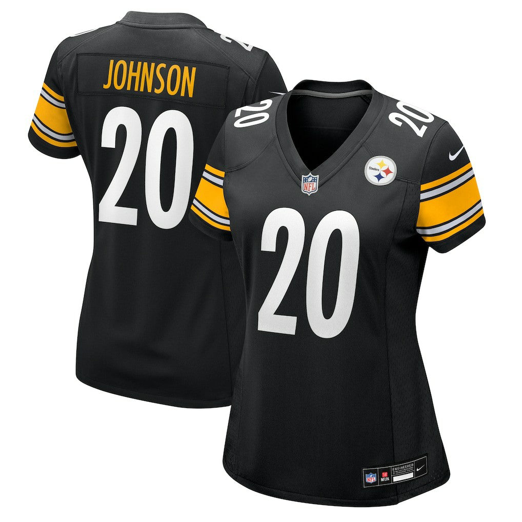 Kaleb Johnson Pittsburgh Steelers Women's Team Game Jersey Black | Nike for Sale