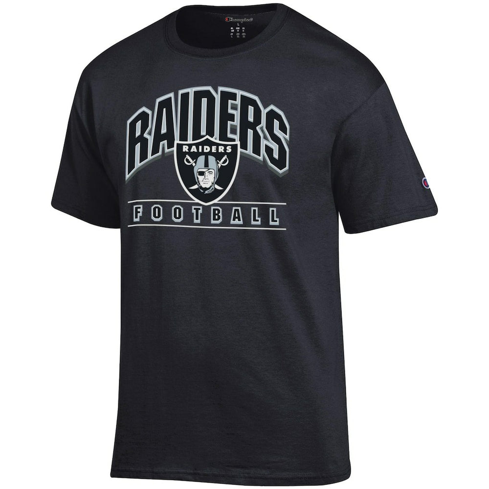 Las Vegas Raiders Champion Football T-Shirt Black | NFL