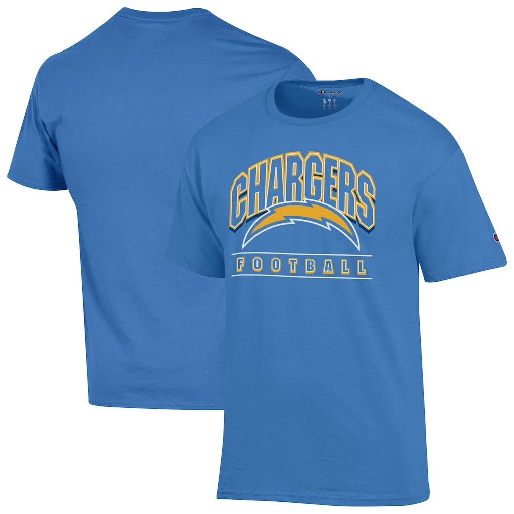 Los Angeles Chargers Champion Football T-Shirt Powder Blue | NFL