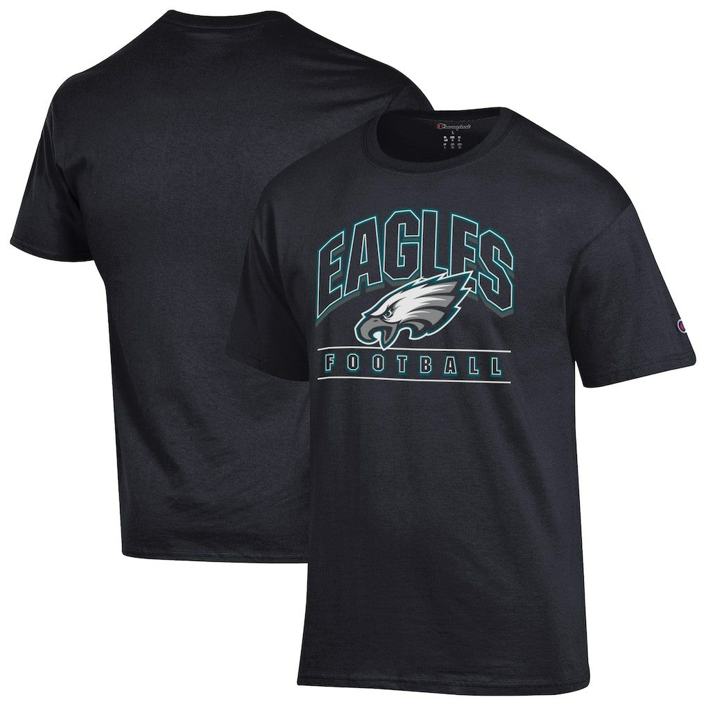 Philadelphia Eagles Champion Football T-Shirt Black | NFL