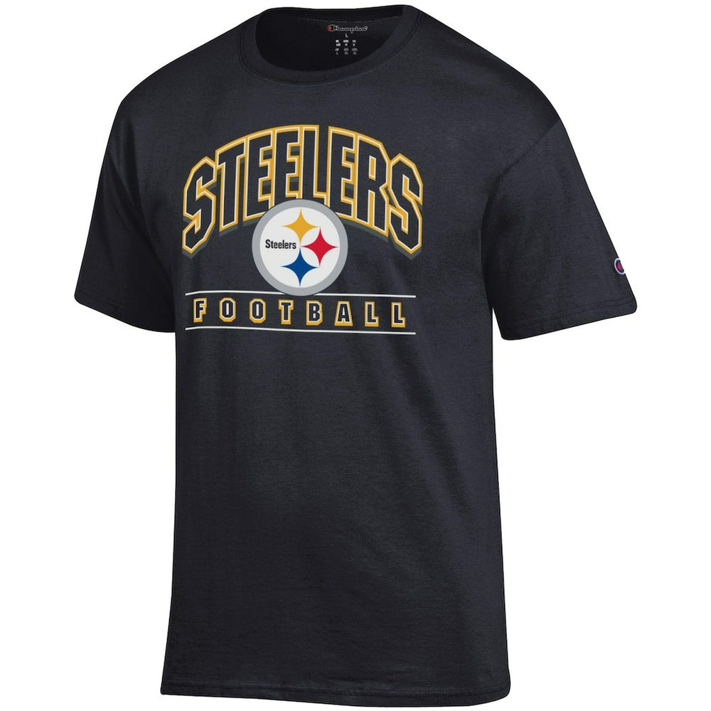 Pittsburgh Steelers Champion Football T-Shirt Black | NFL
