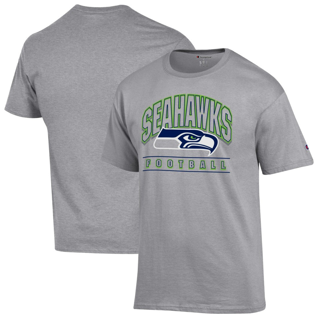 Seattle Seahawks Champion Football T-Shirt Heather Gray | NFL