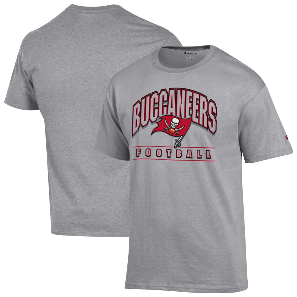 Tampa Bay Buccaneers Champion Football T-Shirt Heather Gray | NFL