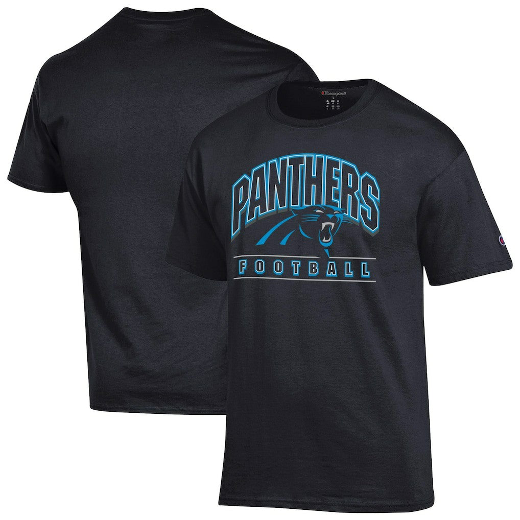 Carolina Panthers Champion Football T-Shirt Black | NFL