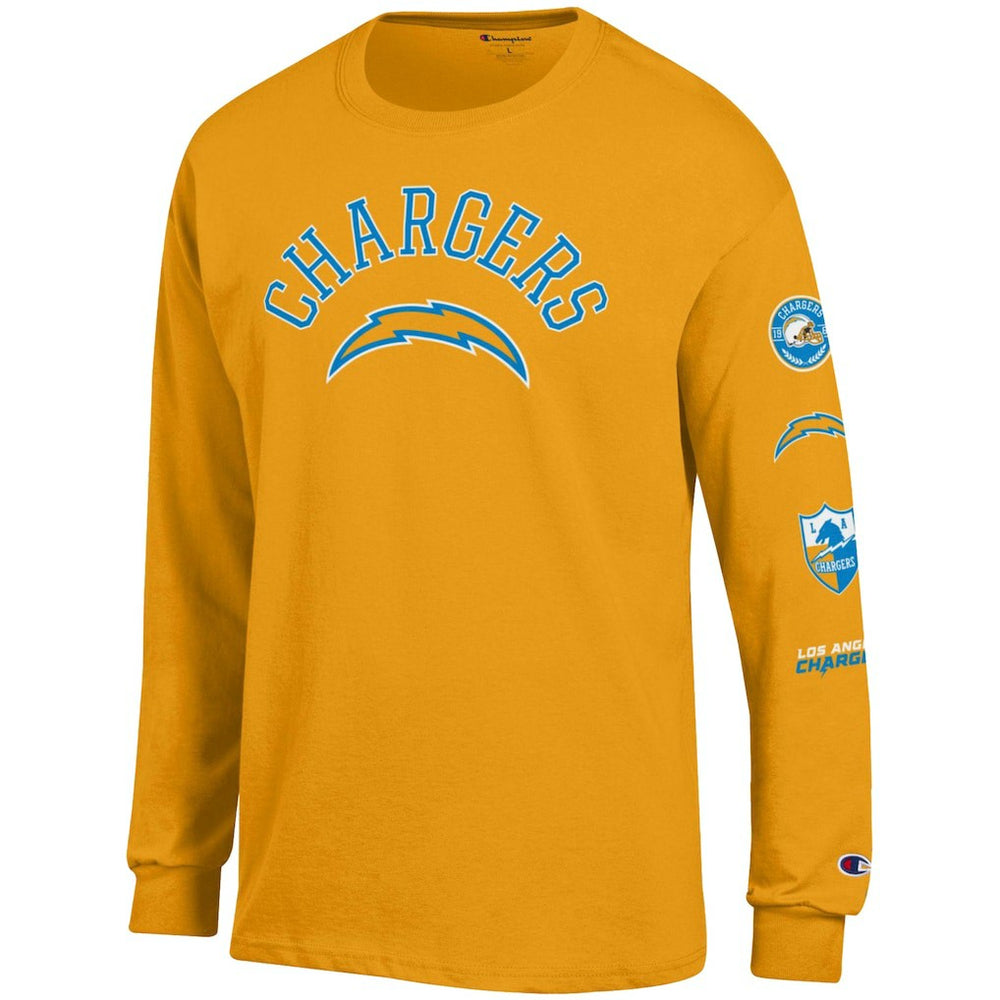 Los Angeles Chargers Champion Seal Long Sleeve T-Shirt Gold | NFL