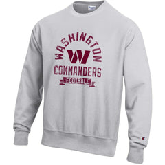 Washington Commanders Champion Reverse Weave Fleece Pullover Sweatshirt Heather Gray | NFL