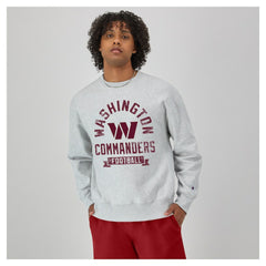 Washington Commanders Champion Reverse Weave Fleece Pullover Sweatshirt Heather Gray | NFL