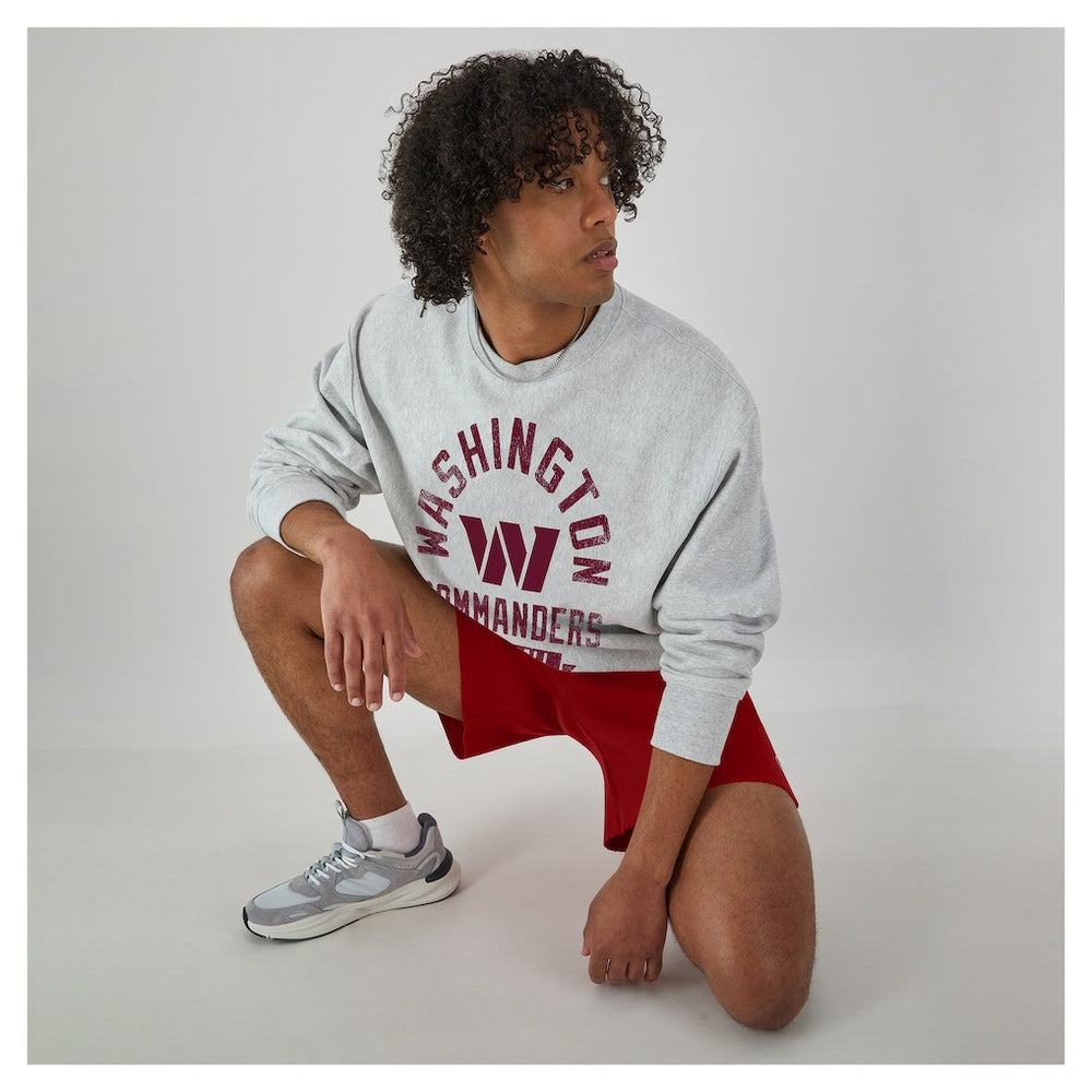 Washington Commanders Champion Reverse Weave Fleece Pullover Sweatshirt Heather Gray | NFL