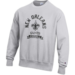 New Orleans Saints Champion Reverse Weave Fleece Pullover Sweatshirt Heather Gray | NFL
