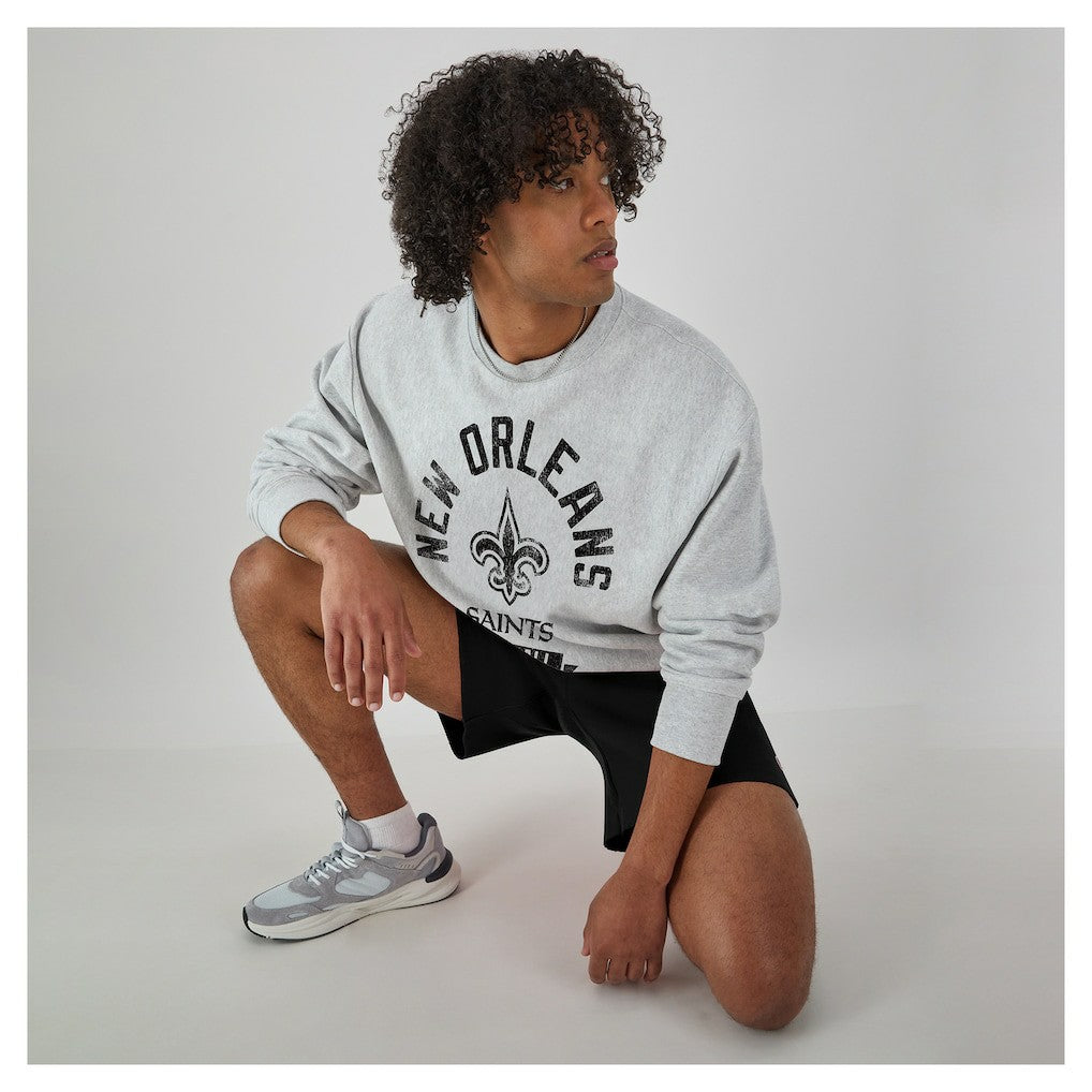 New Orleans Saints Champion Reverse Weave Fleece Pullover Sweatshirt Heather Gray | NFL