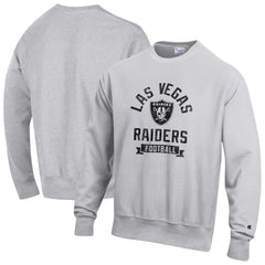 Las Vegas Raiders Champion Reverse Weave Fleece Pullover Sweatshirt Heather Gray | NFL