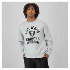 Las Vegas Raiders Champion Reverse Weave Fleece Pullover Sweatshirt Heather Gray | NFL