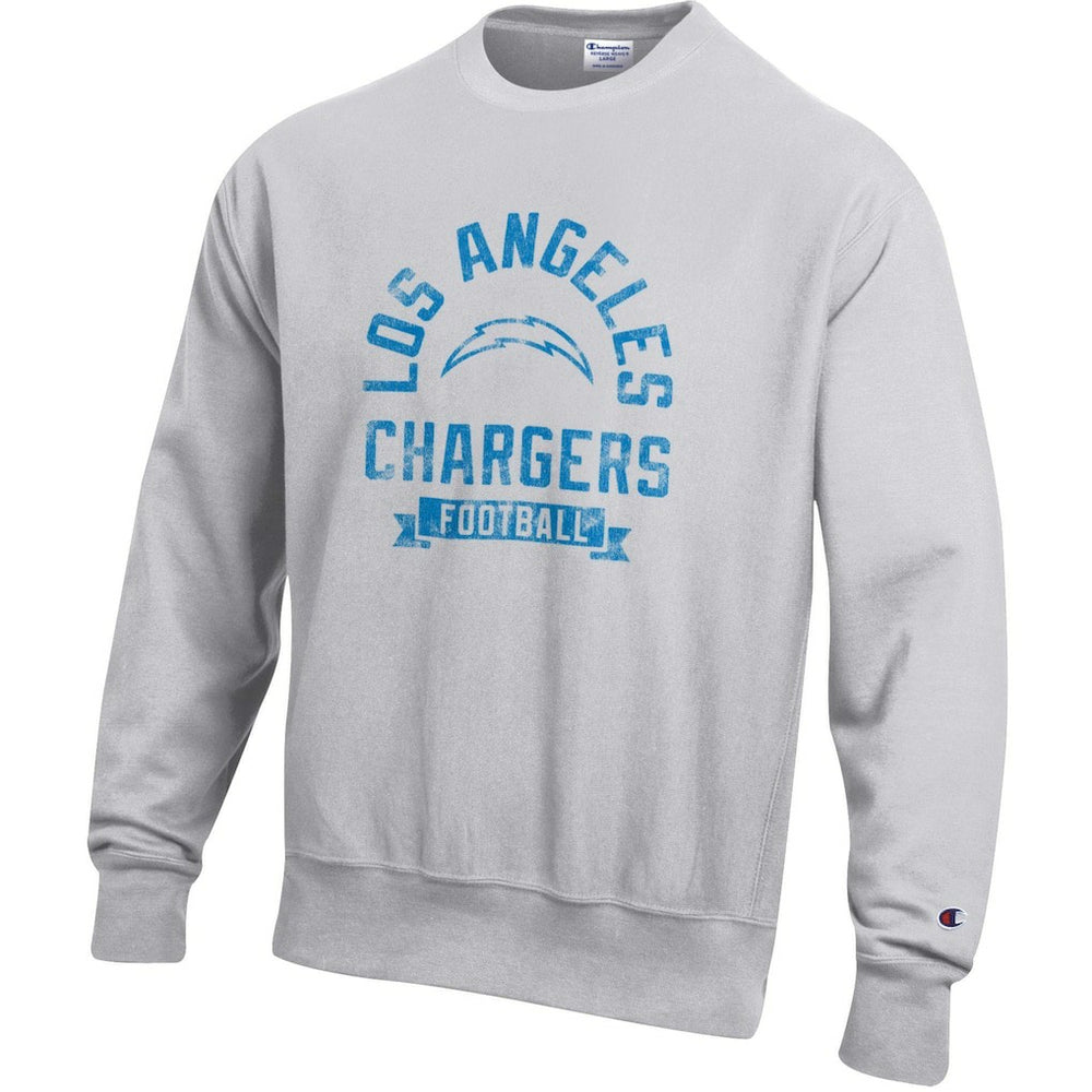 Los Angeles Chargers Champion Reverse Weave Fleece Pullover Sweatshirt Heather Gray | NFL