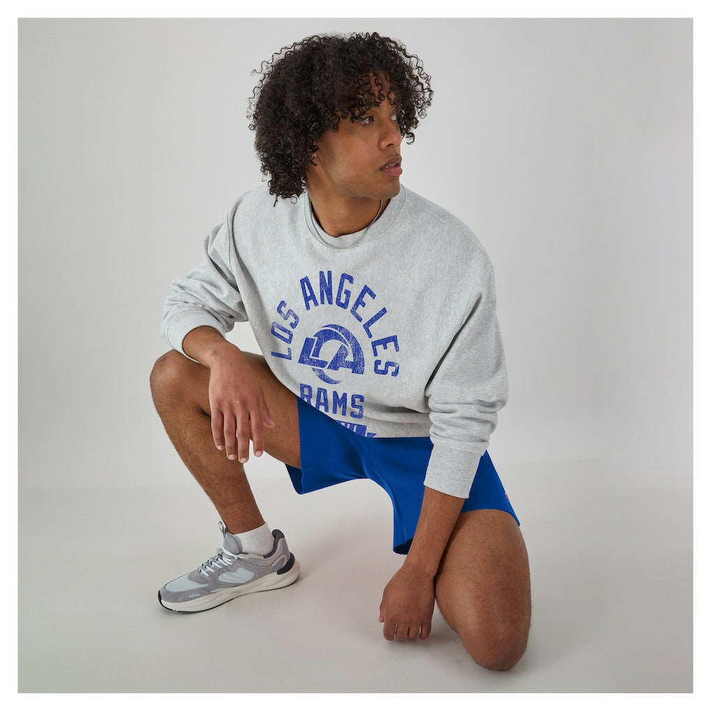 Los Angeles Rams Champion Reverse Weave Fleece Pullover Sweatshirt Heather Gray | NFL