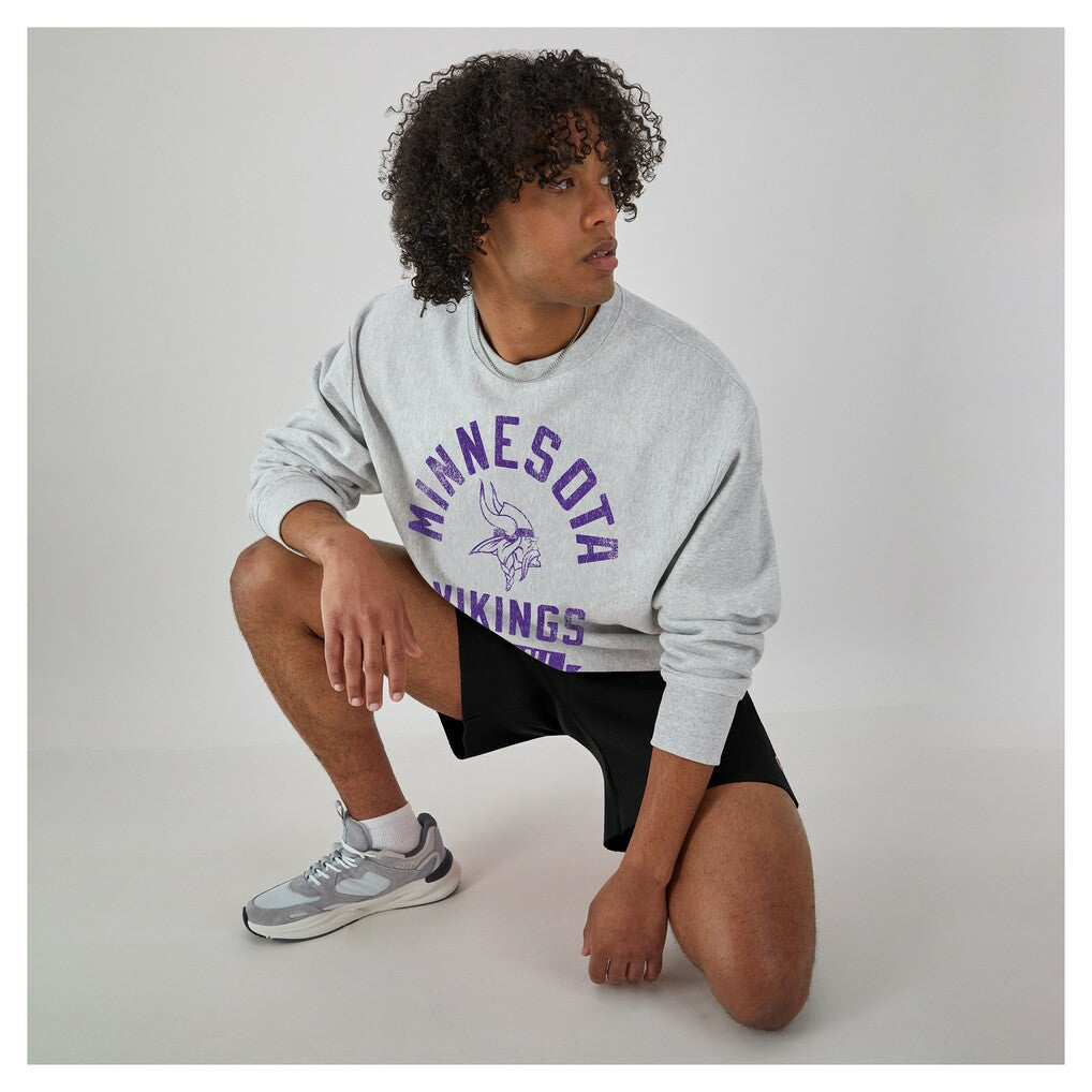 Minnesota Vikings Champion Reverse Weave Fleece Pullover Sweatshirt Heather Gray | NFL