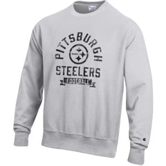 Pittsburgh Steelers Champion Reverse Weave Fleece Pullover Sweatshirt Heather Gray | NFL
